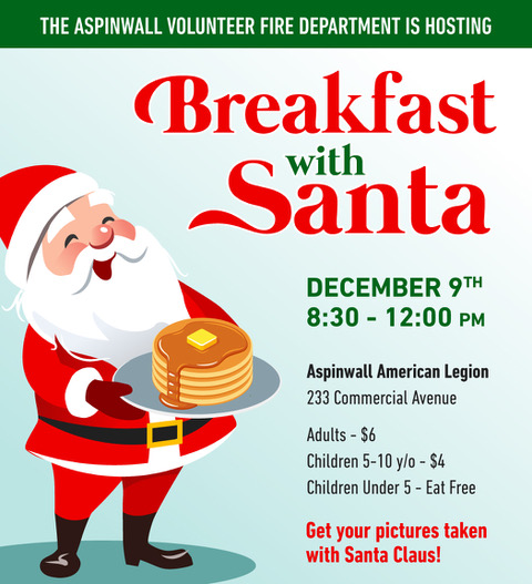 Breakfast with Santa @ Aspinwall American Legion